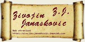 Živojin Janašković vizit kartica